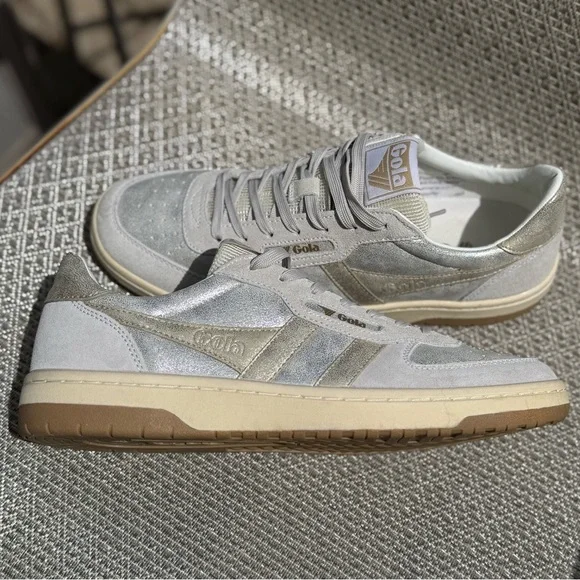 Anthropologie Gola Hawk Shimmer Off White / Silver / Gold Size US 9 (Eur 40) - Picture 11 of 14